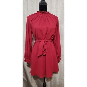 Red Long Dress Vintage Style